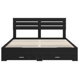 Bed Frame with Drawer with Headboard Manual Engineered Wood 3411615
