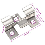 100 pcs Decking Clips with 200 Screws Stainless Steel 45063