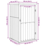 Garden Tool Shed Green 88x89x161 cm Galvanised Steel 316205