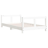 Kids Bed Frame White 80x160 cm Solid Wood Pine 834430