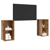 TV Cabinet Set 2 pcs Old Wood 72 x 35 x 36.5 cm Engineered Wood 3393558