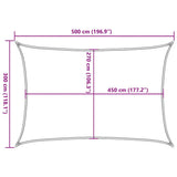 Sunshade Sail 160 g/m Brown 3x5 m HDPE 311789