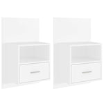 Wall-mounted Bedside Cabinets 2 pcs White 811008
