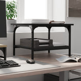 Printer Stand 2-Tier Black 50x40x38 cm Engineered Wood 842281
