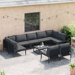 Garden Sofa Set Anthracite Steel 3379011