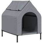 ZNTS Dog House Light Grey Oxford Fabric and Steel 172590