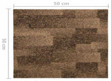 Floor Carpet 20 pcs Brown 50 x 50 cm PP 42046765