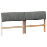 Upholstered Headboard Dark Grey 180 cm Solid Pine Wood 879215