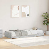Bed Frame with Drawer Concrete Grey 75 x 190 cm Engineered Wood 3335256