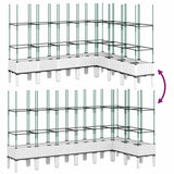 Garden Planter with Trellis White 200x160x142.5 cm PP 367974