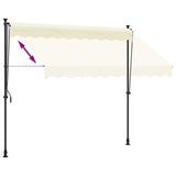 Retractable Awning Cream 300x150 cm Fabric and Steel 368747