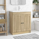 Bathroom under Sink Cabinet Sonoma Oak 56 x 37.5 x 81 cm 890066