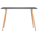Dining Table Grey and Oak 120x60x74 cm MDF 248310