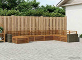 Outdoor Sofa Set 8 pcs Natural Solid Acacia Wood 3384725