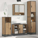 Bathroom Furniture Set 3 pcs Artisan Oak Engineered Wood 3402481