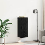 Wall Mounted Cabinet Black Oak 34.5 x 34 x 90 cm 882615