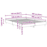 Bed Frame Artisan Oak Engineered Wood, Solid Eucalyptus Wood Double 3328725