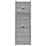 Narrow Bathroom Cupboard with Wheels Grey Sonoma Engineered Wood 855291