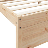 Bookcase Bed without Mattress 75x190 cm Solid Wood Pine 3324368