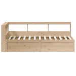 ZNTS Bookcase Bed without Mattress 90x200cm Solid Wood Pine 3324469