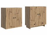 Cabinet Set 2 pcs Artisan Oak 66 x 34.5 x 95 cm Engineered Wood 3416357