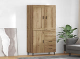 Highboard with Drawer 2 pcs Artisan Oak Engineered Wood 3415939