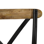 Cross Chairs 2 pcs Black Solid Mango Wood 247316