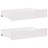 Daybed with Drawers without Mattress White 90x200 cm Solid Wood 3302145