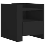 ZNTS Bedside Cabinet Black 45x50x50 cm Engineered Wood 848277