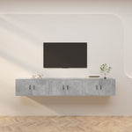 Wall-mounted TV Cabinets 3 pcs Concrete Grey 80x34.5x40 cm 3188362
