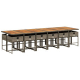 Garden Dining Set Grey, Brown, Dark Grey 3211310