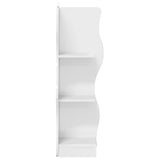 Corner Shelf High Gloss White 34 x 33 x 102 cm Engineered Wood 899940