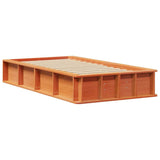 Bed Frame Wax Brown 75 x 190 cm Solid Pine Wood 872763