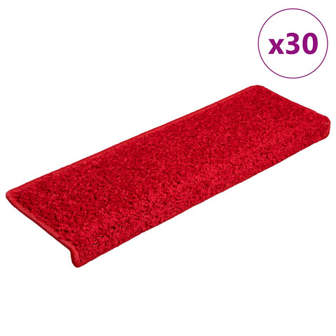 ZNTS Stair Mats 30 pcs 65x21x4 cm Red 3365832