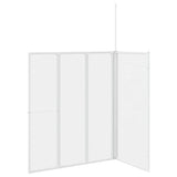 Bath Screen Folding Frosted Aluminium 42023507
