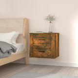 ZNTS Wall-mounted Bedside Cabinet Smoked Oak 50x36x47 cm 816861