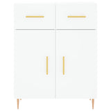 Highboard White 69.5x34x180 cm Engineered Wood 3199865