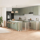 Dog Gate with Door Foldable 10 Panels 800 cm Poplar Wood 3155727