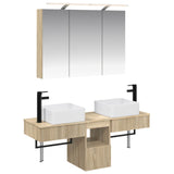 Bathroom Cabinet Set 4 pcs Sonoma Oak Engineered Wood 3406297