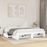 Bed Frame without Mattress White 200x200 cm Engineered Wood 3295443