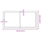 Table Top 120x60x cm Untreated Solid Wood Oak 3156312