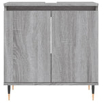 ZNTS 3 Piece Bathroom Cabinet Set Grey Sonoma Engineered Wood 3187787