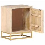 Bedside Cabinet 40x30x50 cm Solid Wood Mango and Iron 372009