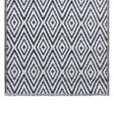 Outdoor Carpet ARAKIL White and Black 120x180 cm PP 310429
