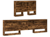 Storage Headboard with Shelf Smoked Oak 90 cm Engineered Wood 3335457