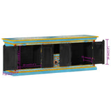 TV Cabinet Blue 110x30x40 cm Solid Wood Mango 353908