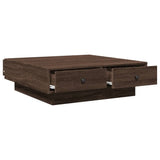 Coffee Table Brown oak 90x90x28 cm Engineered Wood 848093