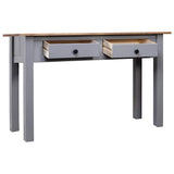 282680 Console Table Grey 110x40x72 cm Solid Pine Wood Panama Range