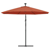 Cantilever Garden Parasol Terracotta Polyester, Steel Large 313781