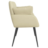 2 Seater Sofa with Metal Legs 2-Seater Cream Faux Leather 42051008